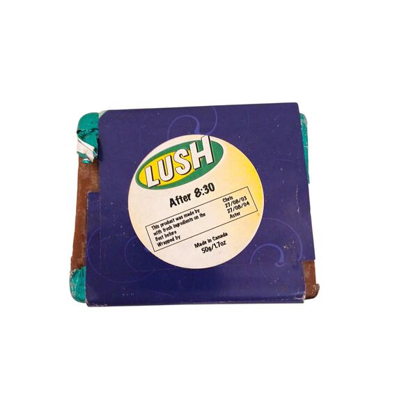 Lush After 8:30 Moisturizing Massage Bar 2001 Discontinued Rare Vintage Wrapped - Picture 3 of 7